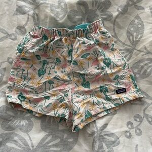 Patagonia kids Floral baggies Shorts - Pink and Green